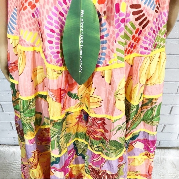 Farm Rio Women’s Mixed Prints Tiered Maxi Dress - Picture 14 of 15
